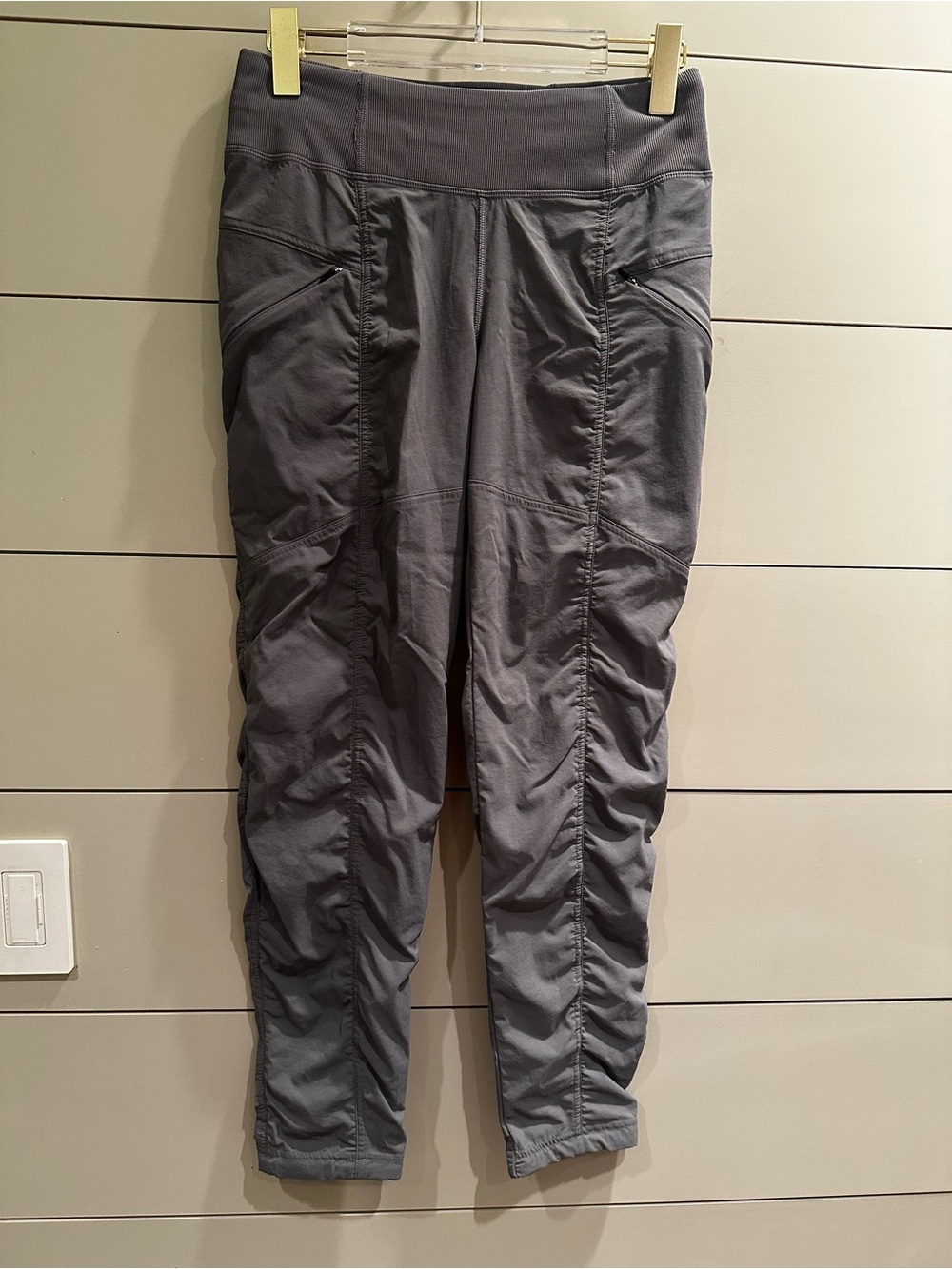 prAna Women’s Gray Stretch Hiking Pants Zip Pockets XS